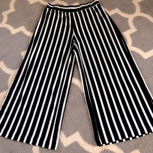 Banana Republic Stripe Pull-on Wide Leg Pant <XS>